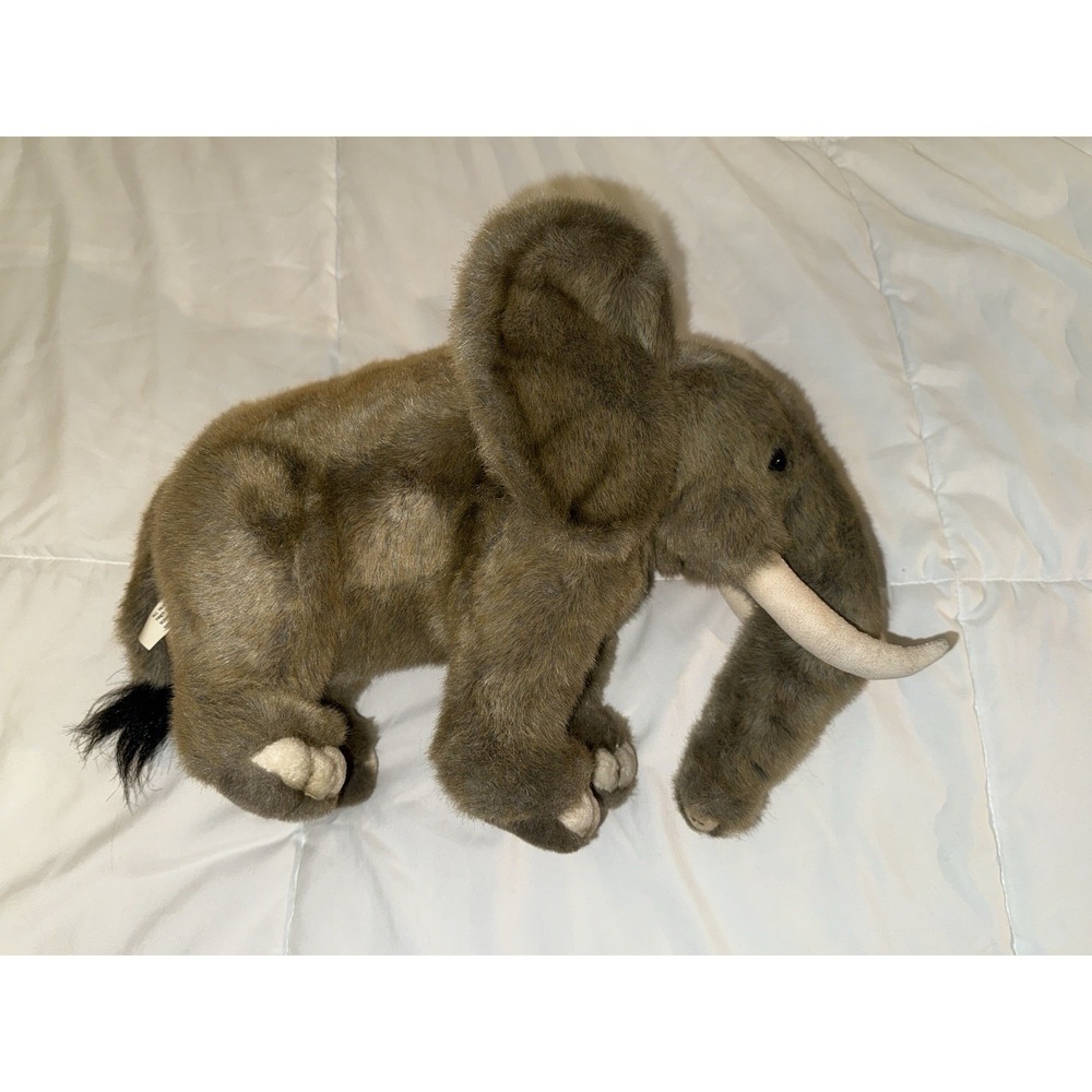 Vintage FAO SCHWARZ Wooly Mammoth Plush Museum Of Natural History 16"